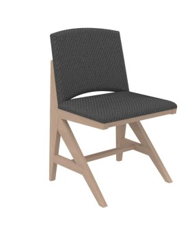 Chaise rembourrée appui sur table Soline